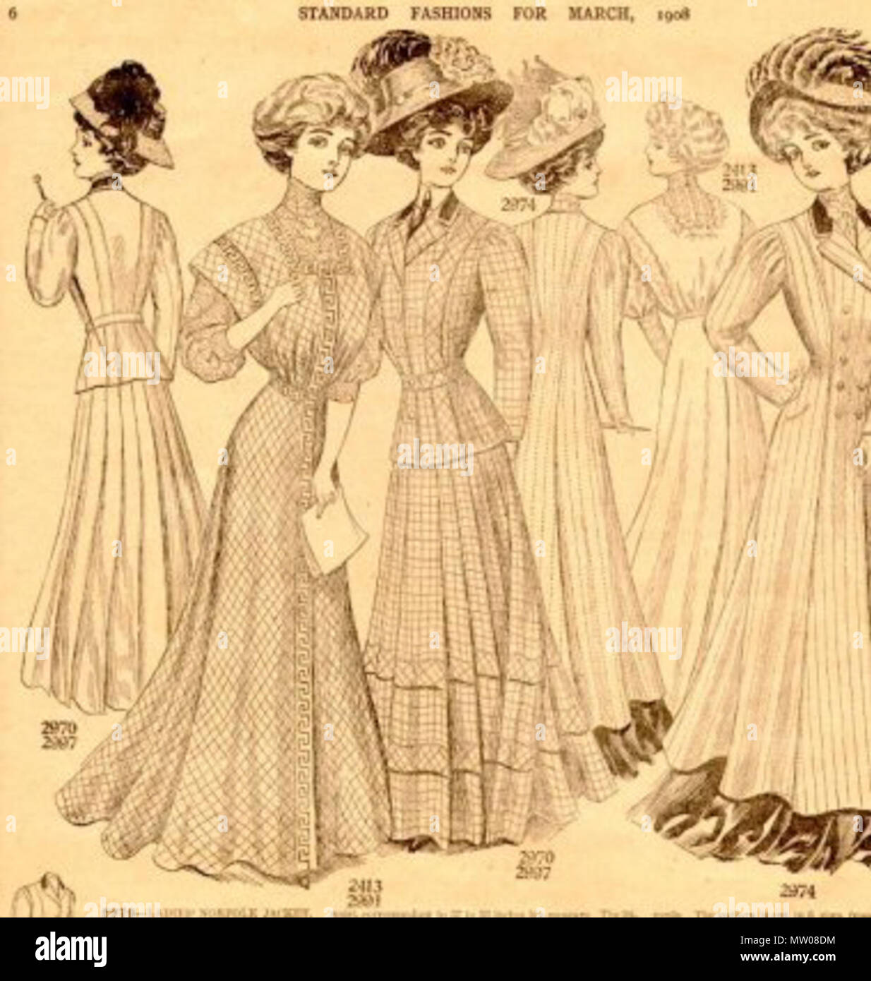 . 'Standard mode' inserto di giornale del 1908 . 1908. Sconosciuto 5721908 Standard Foto Stock