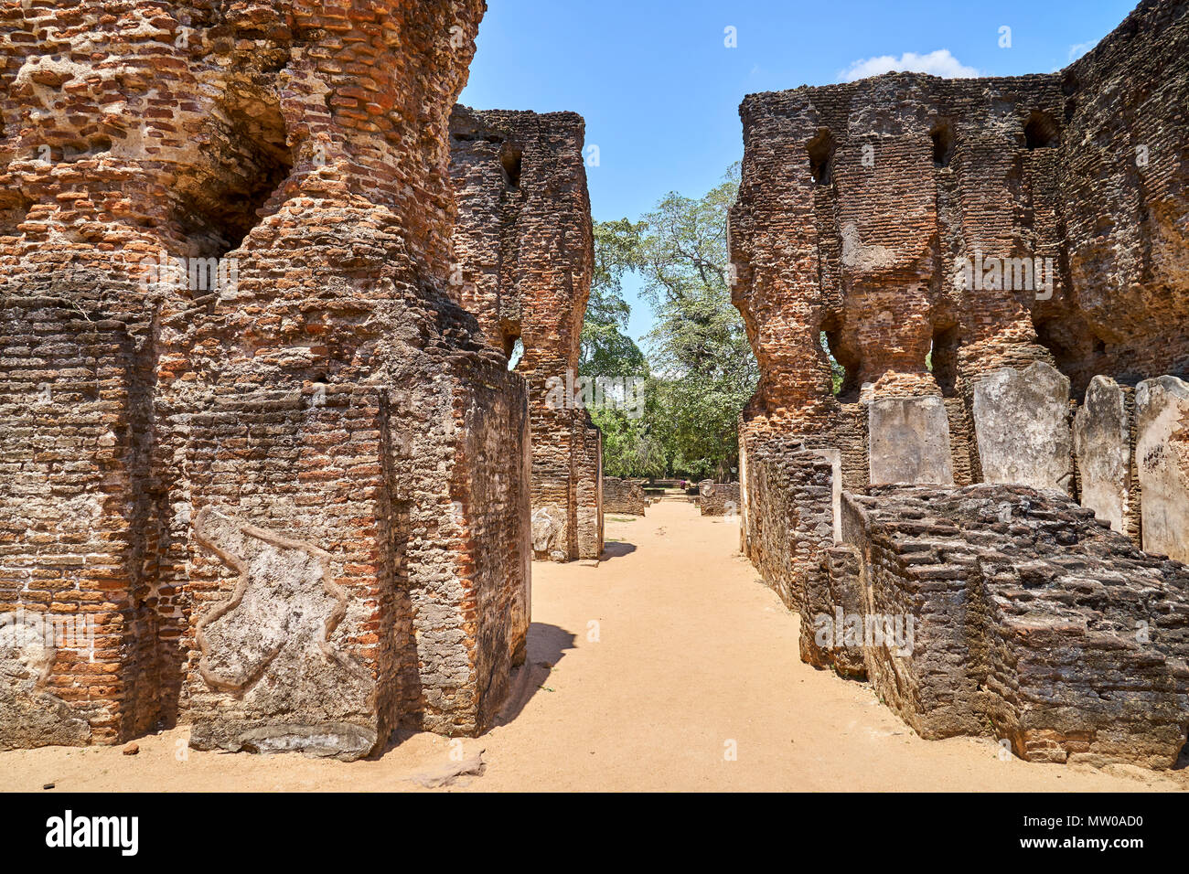 Royal Palace rovine a Polonnaruwa, Sri Lanka Foto Stock