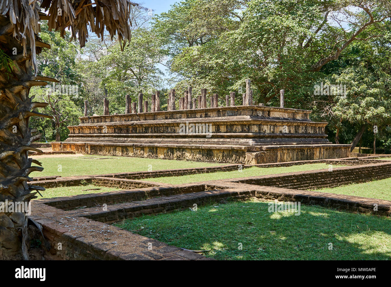 Nissanka Latha Mandapaya, Polonnaruwa Foto Stock