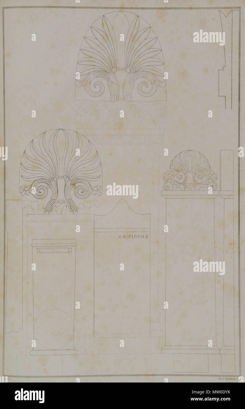 . Inglese: stelai sepolcrali - Inwood Henry William - 1827 . 1827. William Henry Inwood (1794-1843) nomi alternativi Henry Inwood Descrizione architetto e studioso classica Data di nascita e morte 1794 1843 competente controllo : Q5730222 VIAF: 76402723 ISNI: 0000 0000 0270 7748 - ULAN: 500033766 GND: 1038726921 SUDOC: 164287884 552 stelai sepolcrali - Inwood Henry William - 1827 Foto Stock