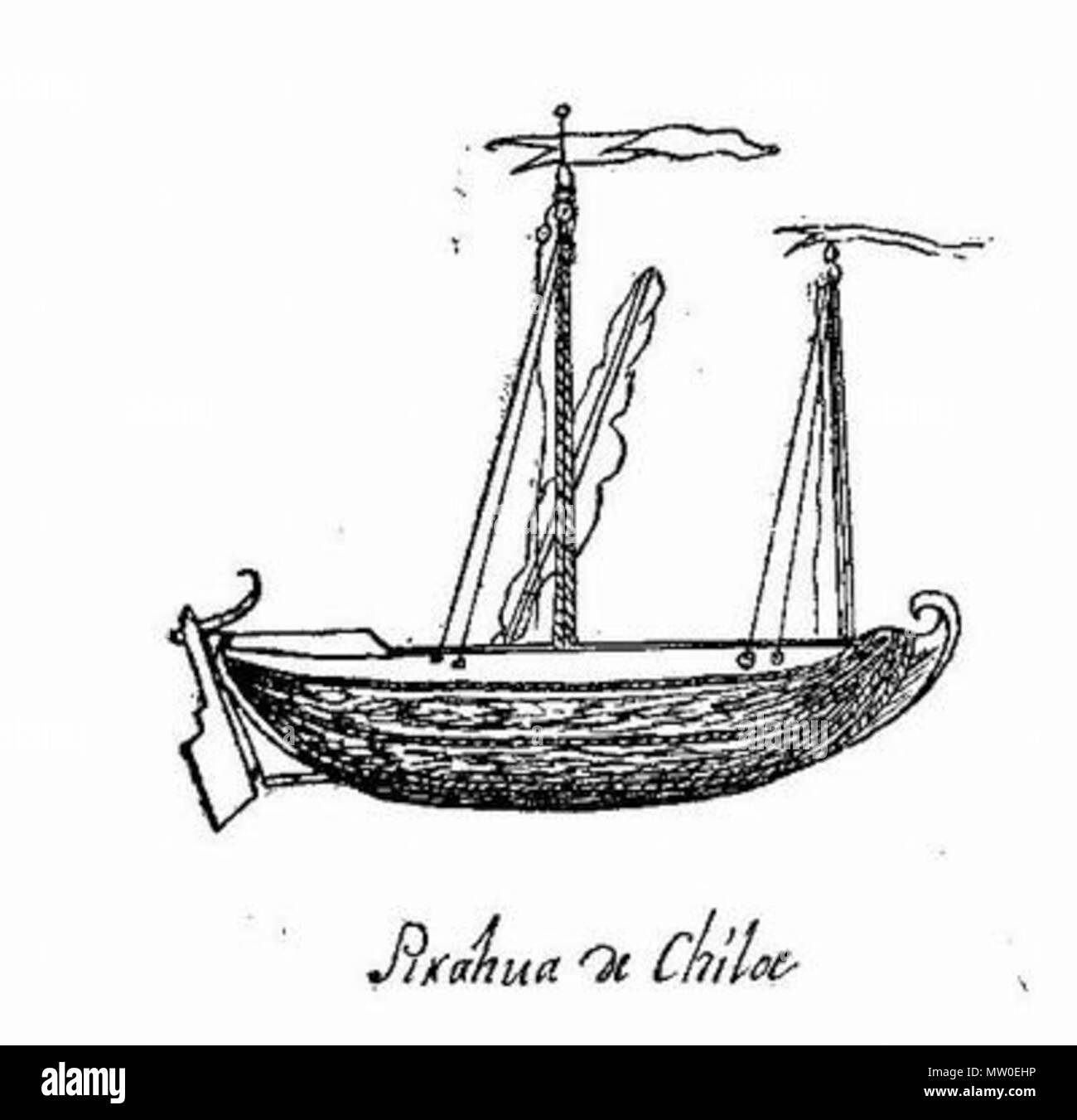 485 Piragua de Chiloé Foto Stock