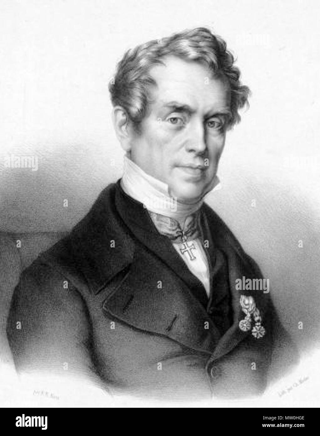 . Inglese: Austrian pianista e compositore Sigismund von Neukomm (1778-1858). Xix secolo. Undeciphered 558 Sigismund von Neukomm (1) Foto Stock