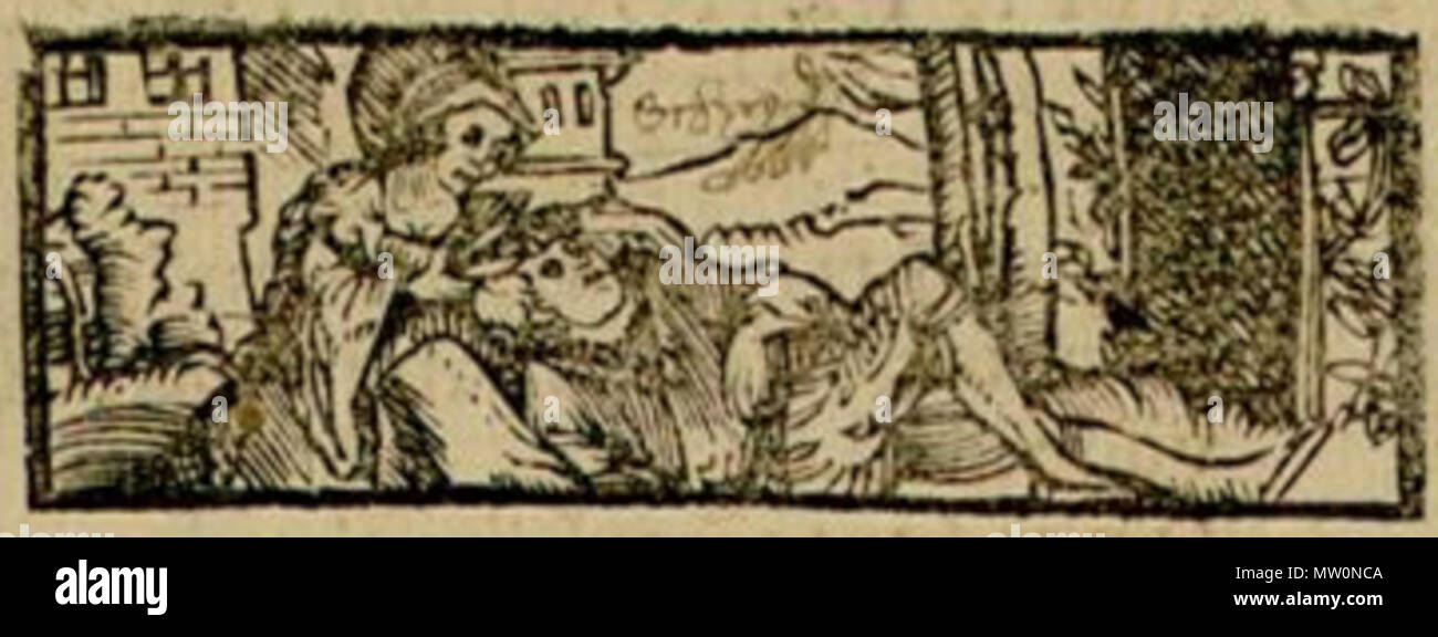 . Français : Sorcière ou coupant Canidie les cheveux d onu homme endormi ou mort. Extrait de la pagina de couverture du Quinti Orazi Flacci epodon liber. Autore : Orazio, Flaccus Quintus. Éditeur : apud Pamphilum G. Data d'édition : 1517. Identifiant : http://www.e-rara.ch/doi/10.3931/e-rara-250 . Il 10 febbraio 2014, 19:58:06. Anonimo 567 Sorciere ou coupant Canidie les cheveux d onu homme endormi ou mort Foto Stock