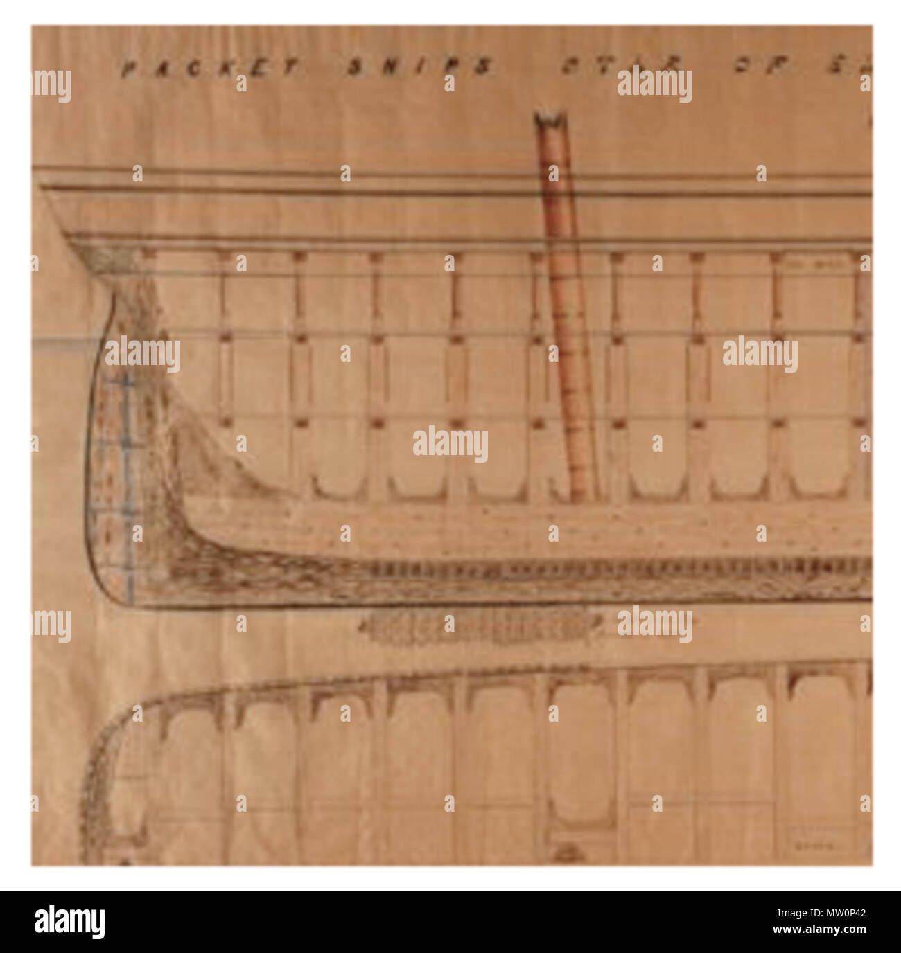 . Pubblicità su giornali dal 1855 per il carro di fama e Stella dell impero, navi costruite da Donald McKay. Peabody Essex Museum Collection. 1855. McKay 573 StarOfEmpire 1855 annuncio PEM Foto Stock
