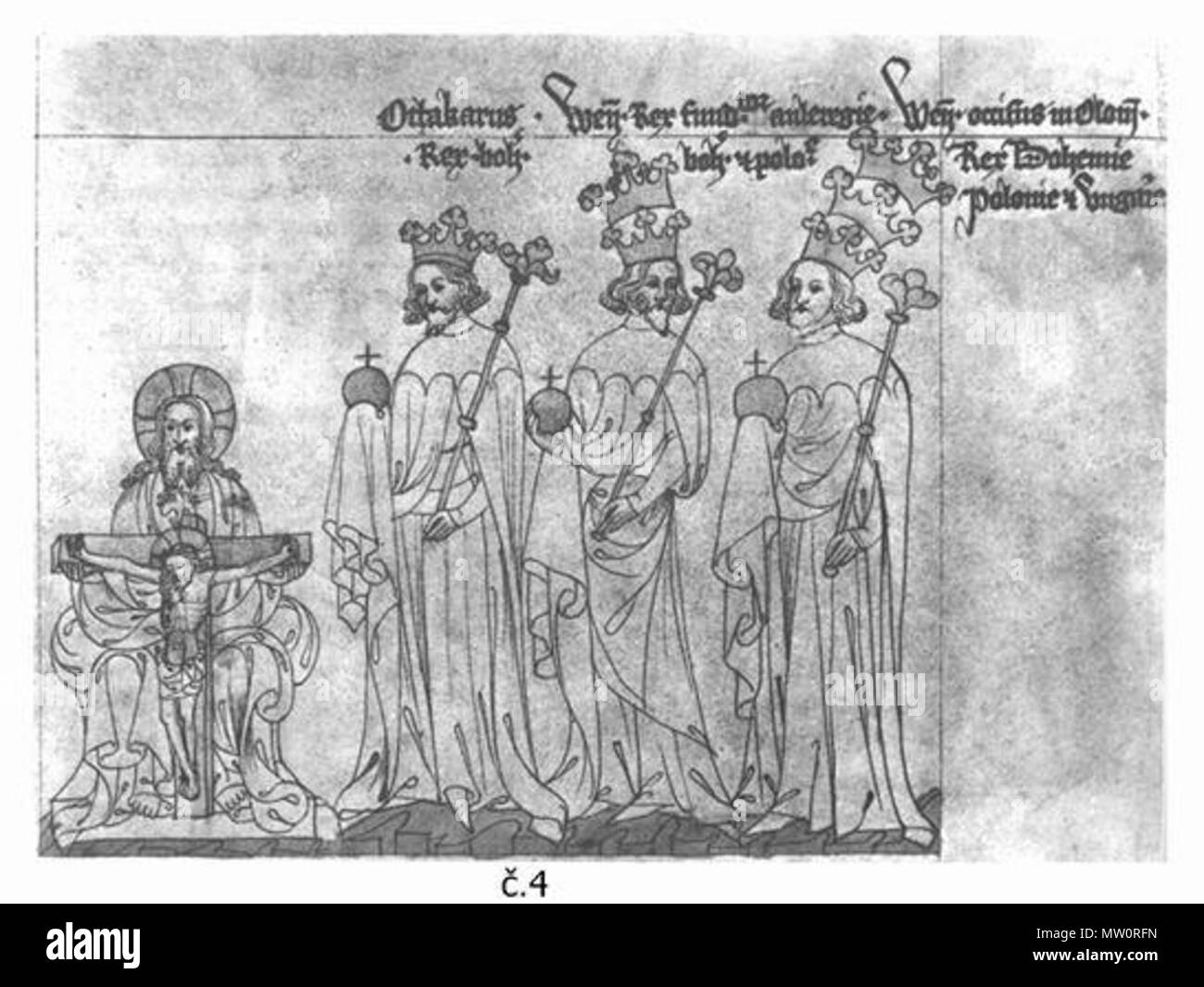 . Inglese: Casa di Přemyslid Čeština: Přemyslovci . Il XIV secolo. Sconosciuto 500 Premyslovci premyslovci Foto Stock