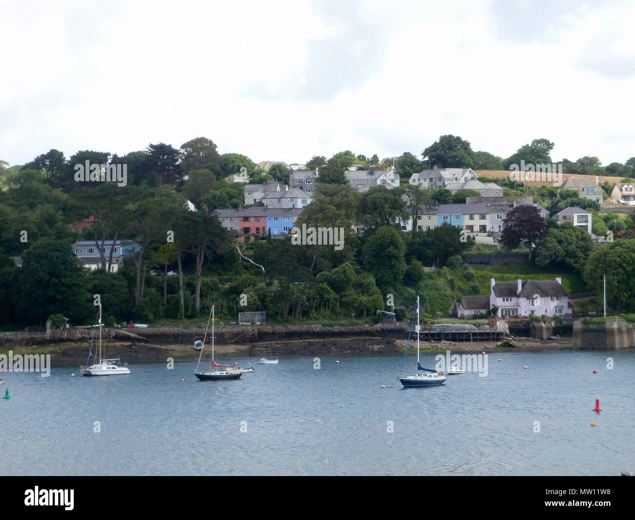 Il lavaggio da Falmouth attraverso il Fiume Fal Foto Stock