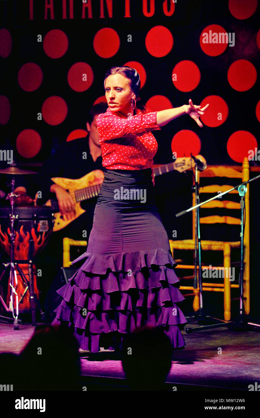 Spettacolo di Flamenco, Los Tarantos, Barcellona, ​​Catalonia, Spagna Foto Stock