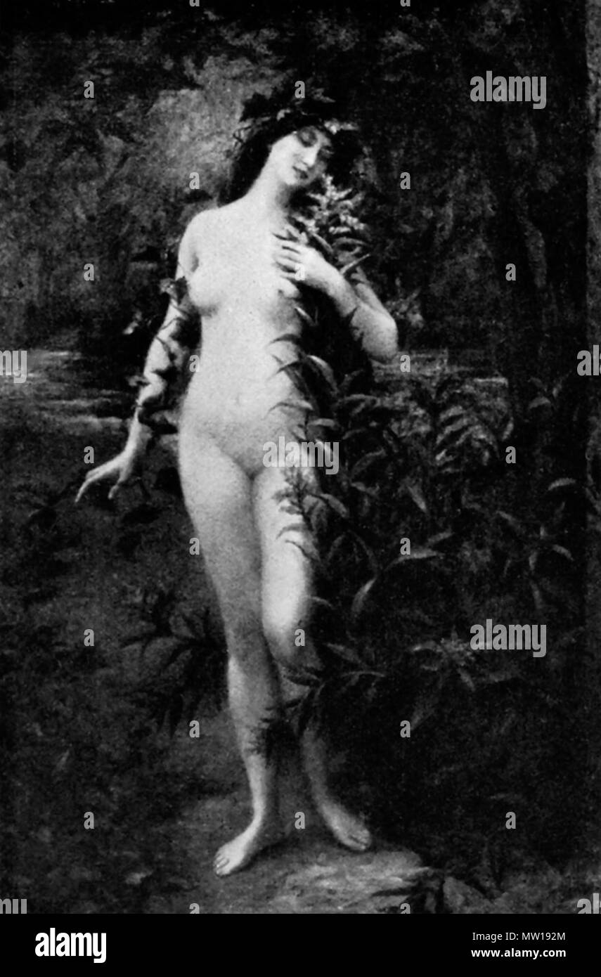 . Inglese: fotografia in bianco e nero di Le Lierre enlaçant la fleur (l'Edera Enlacing fiore) da Léon Printemps (1871-1945). Preso da un pubblico dominio art journal a Internet Archive. Ritagliato, ruotato e regolato in modo da rimuovere gli artefatti jpeg, contrast enhanced, macchie rimosse. . 2 Settembre 2015 502 Printemps lierre Foto Stock