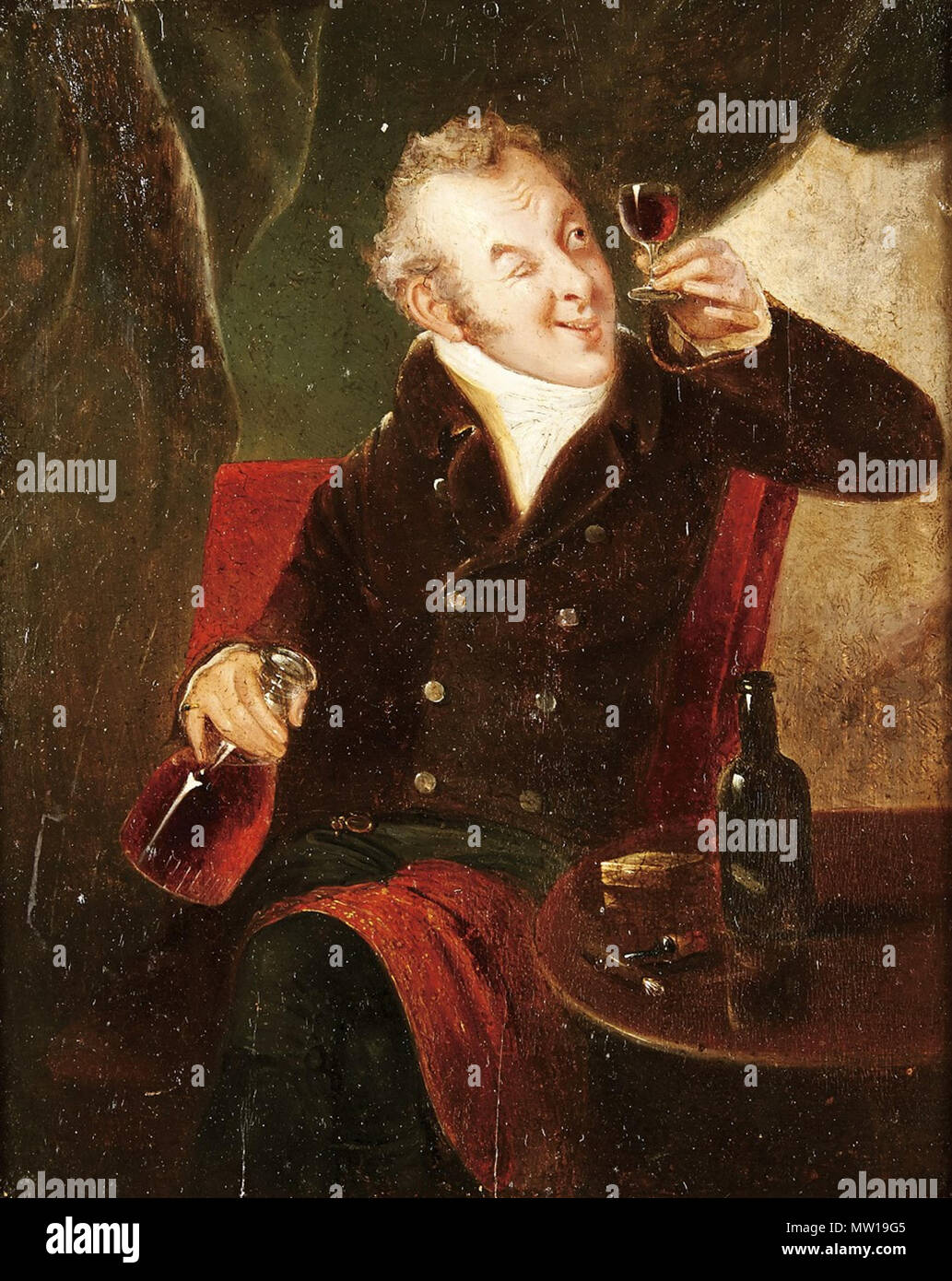 504 Provando o Vinho (século XIX, escola inglesa) Foto Stock