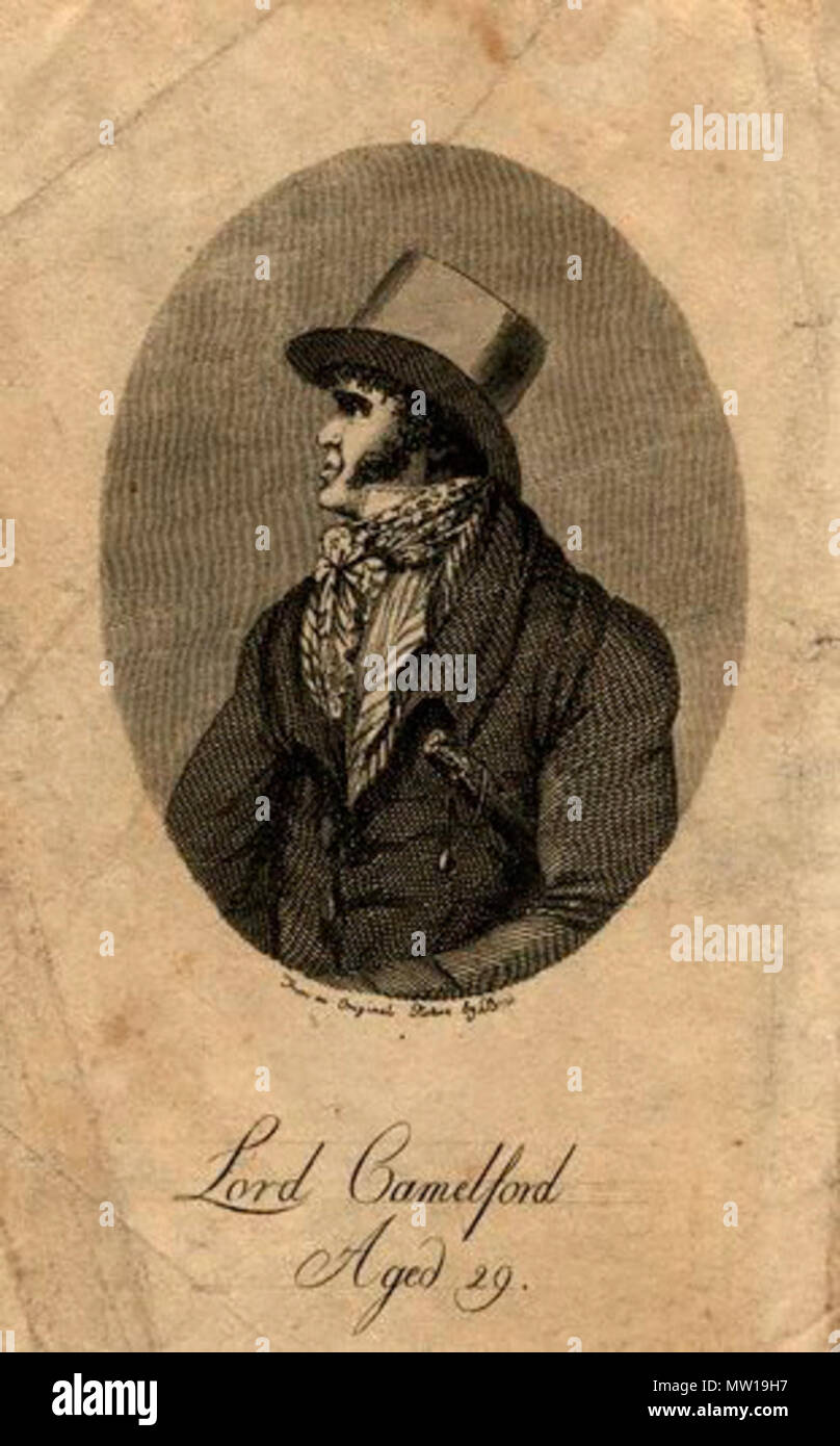 . Thomas Pitt, secondo il Barone Camelford . dopo il 1804. Ignoto intagliatore, dopo C. Bond 376 Signore Camelford Foto Stock