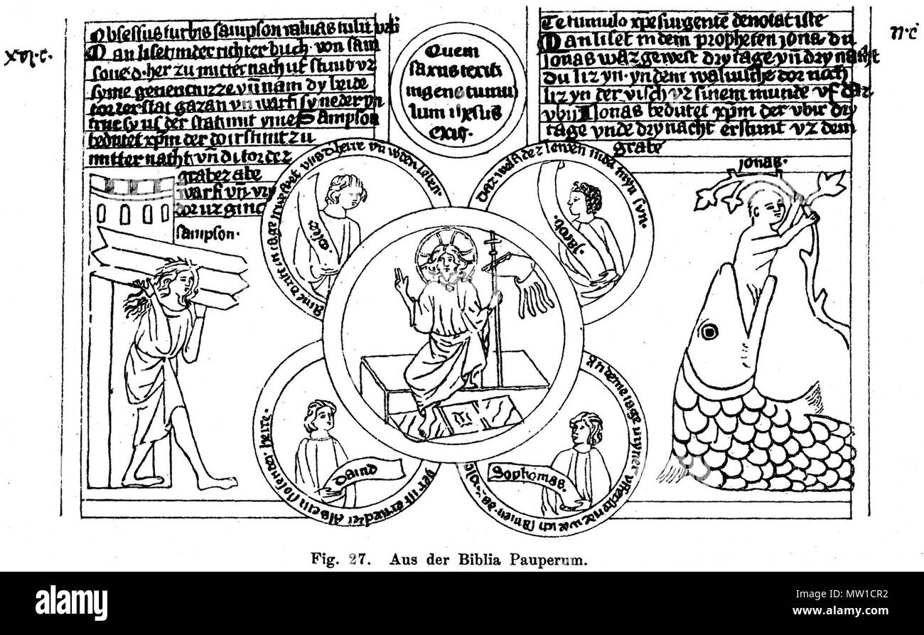 . Français : Biblia pauperum . Il 10 febbraio 2014, 18:49:00. Anonyme 14e siècle 513 Rda00027 Foto Stock