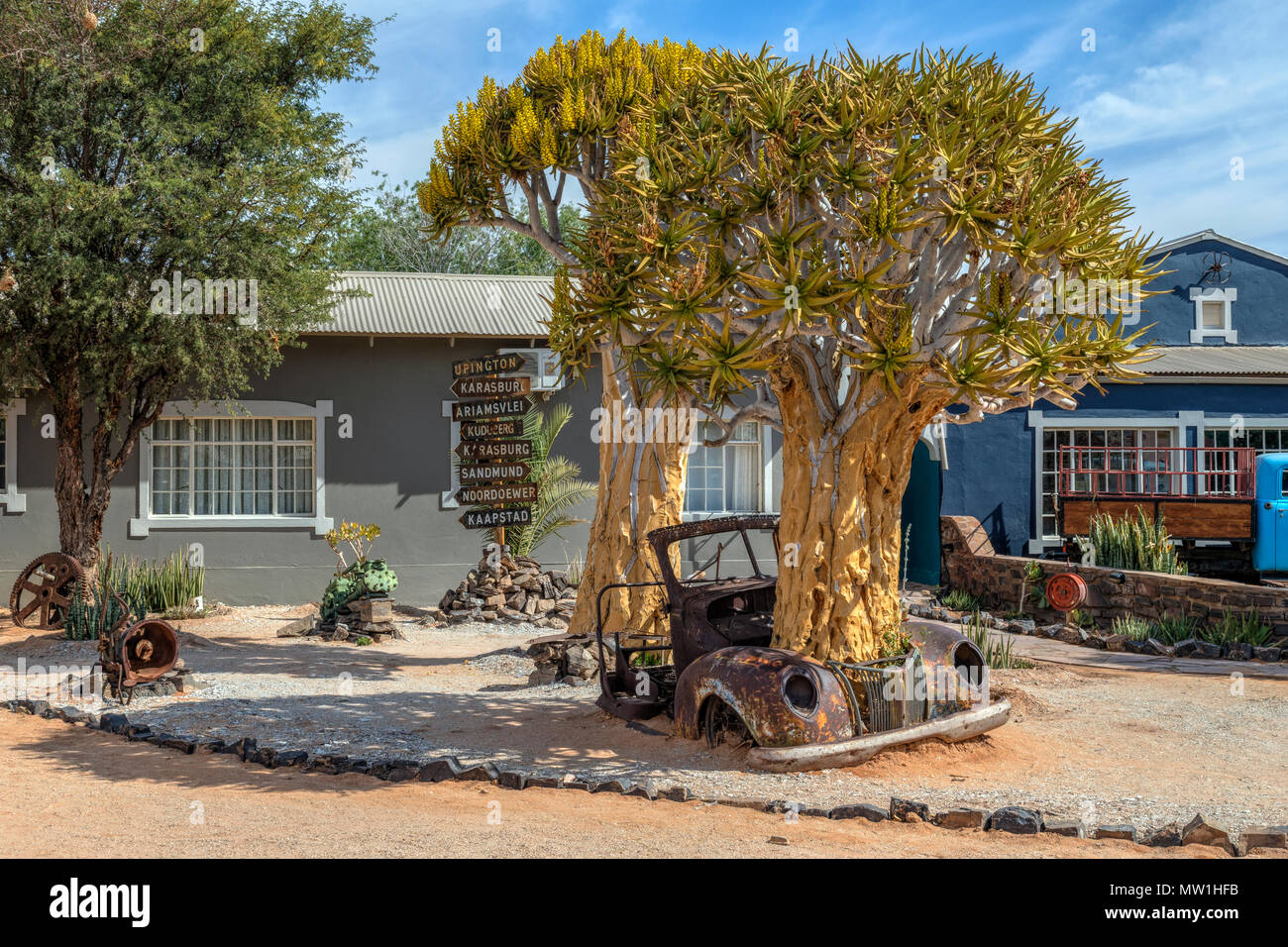 Il Fish River Canyon, Roadhouse, Hobas, Namibia, Africa Foto Stock