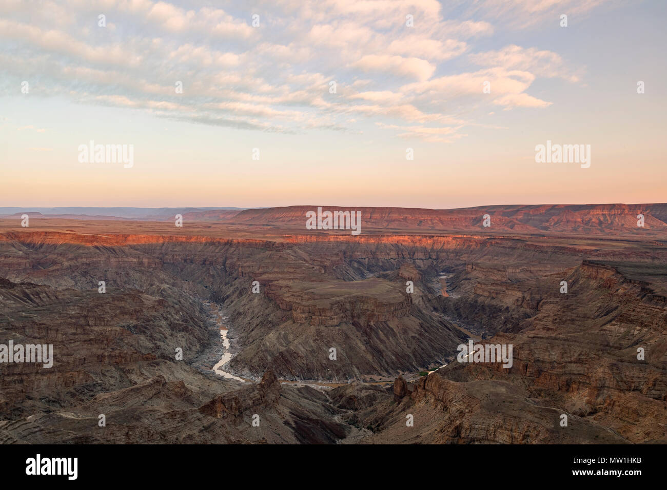 Il Fish River Canyon, Hobas, Namibia, Africa Foto Stock