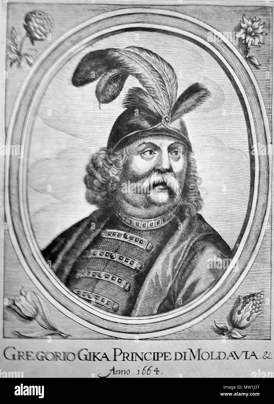 . Gheorghe Ştefan, presentate in modo errato come Grigore Ghica . circa 1664. Questo file è privo di informazioni sull'autore. 4 108 - Gheorghe Stefan Foto Stock
