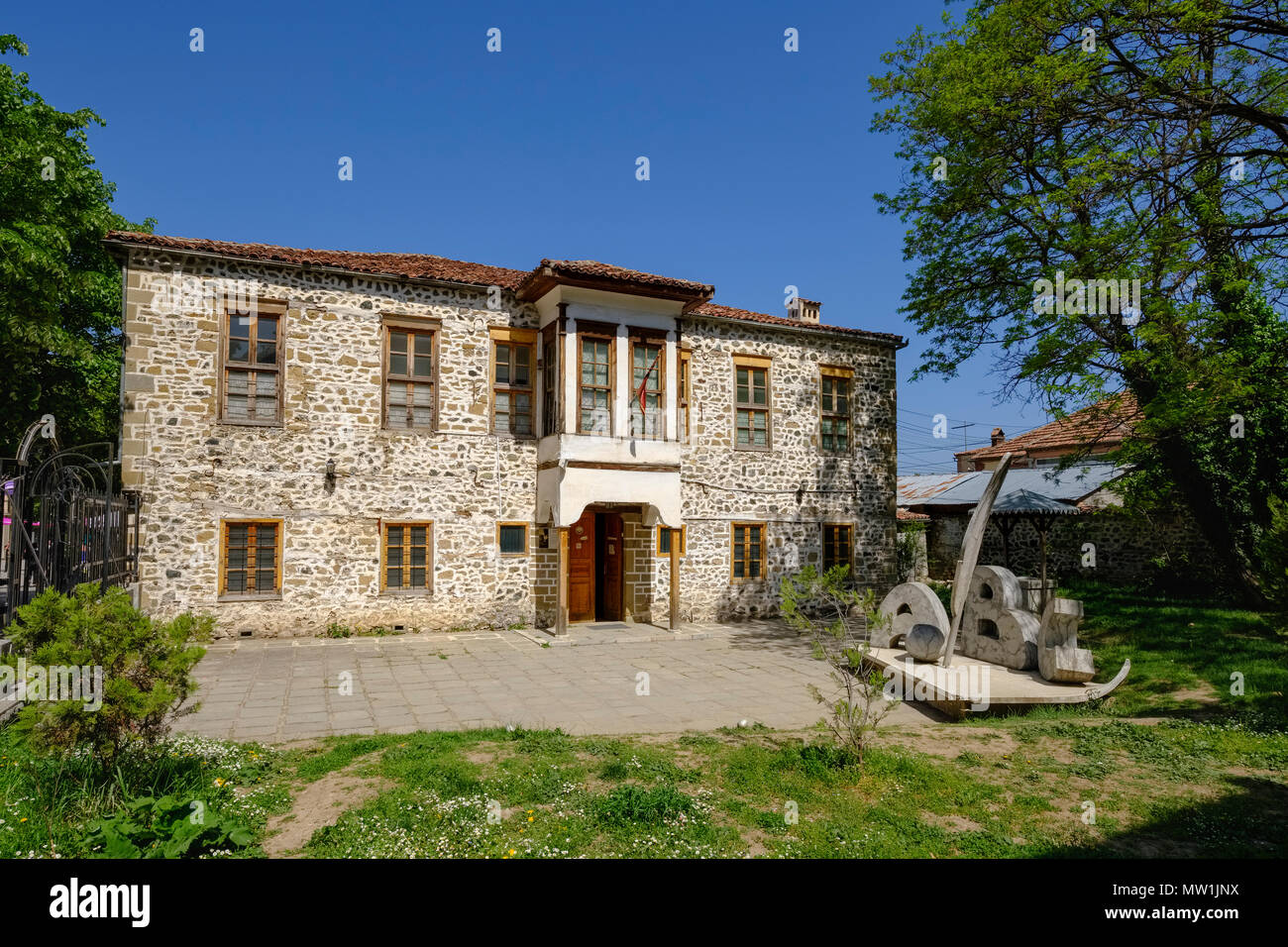 Museo nazionale di istruzione, Mësonjëtorja Scuola, Korca, Korça, Albania Foto Stock