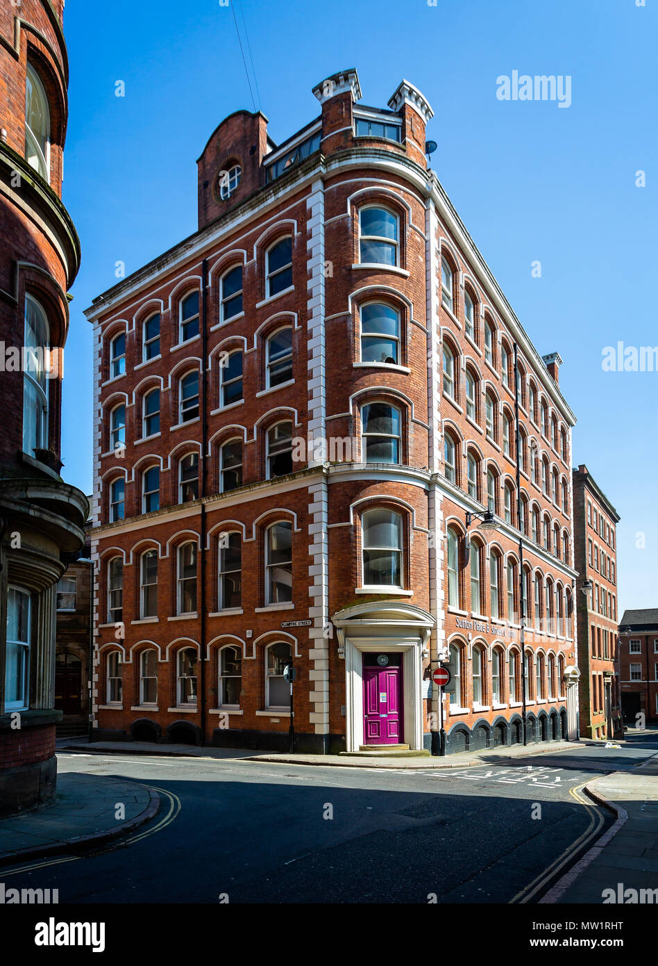 Ristrutturato ex magazzino nel quartiere di pizzo presi in Nottingham, Nottinghamshire, Regno Unito il 24 maggio 2018 Foto Stock