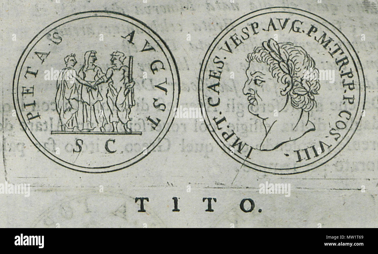 . Inglese: Illustrazione da Atene Attica descritta da suoi principii sino all'acquisto fatto dall'Armi Venete nel 1687…, Venezia, Antonio Bortoli, 1695 edition, da Francesco Fanelli . 1695. Francesco Fanelli (1590-1653) nomi alternativi Francesco Fanelli Descrizione scultore italiano e artista Data di nascita e morte 1590 1653 Luogo di nascita e morte Firenze Parigi periodo di lavoro tra circa 1608 e circa 1661 competente controllo : Q3749954 VIAF: 37259745 ULAN: 500029197 KulturNav: C08654D6-D09A-4F04-essere6b-9363128FD564 RKD: 117224 608 Tito - Fanelli Francesco - 1695 Foto Stock