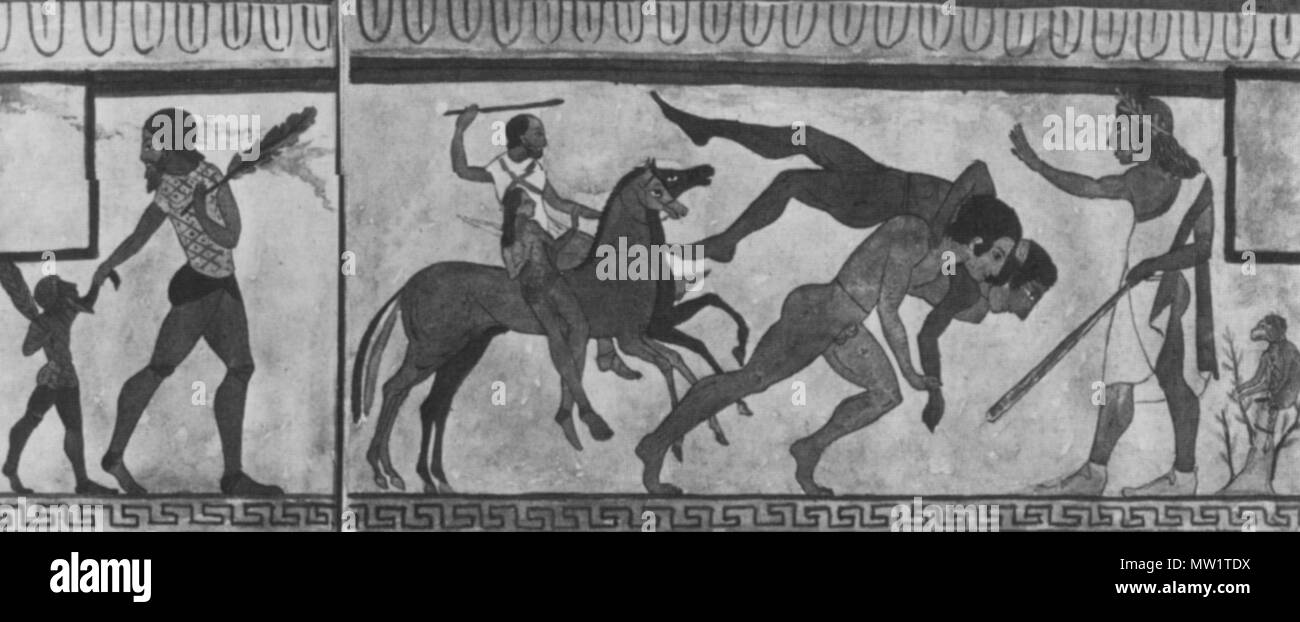 . Tomba della Scimmia . fine del VII secolo a.c. vedere il nome o la categoria 610 Tomba della Scimmia 02 Foto Stock