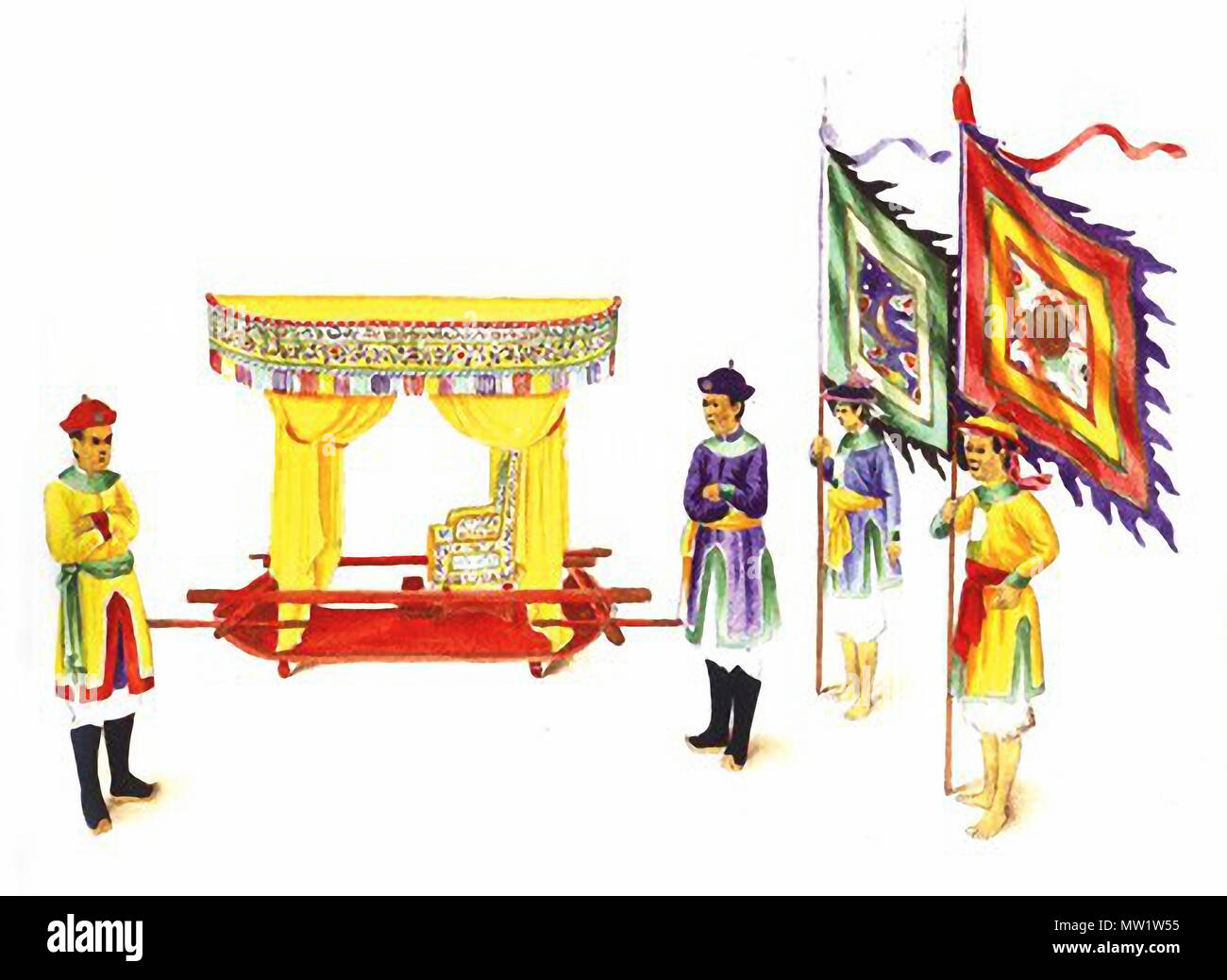 . 中文: 大南國阮朝服飾. Il 15 giugno 2015. 大南曆大龍飛圖 613 TranhtrieuNguyen-20 Foto Stock