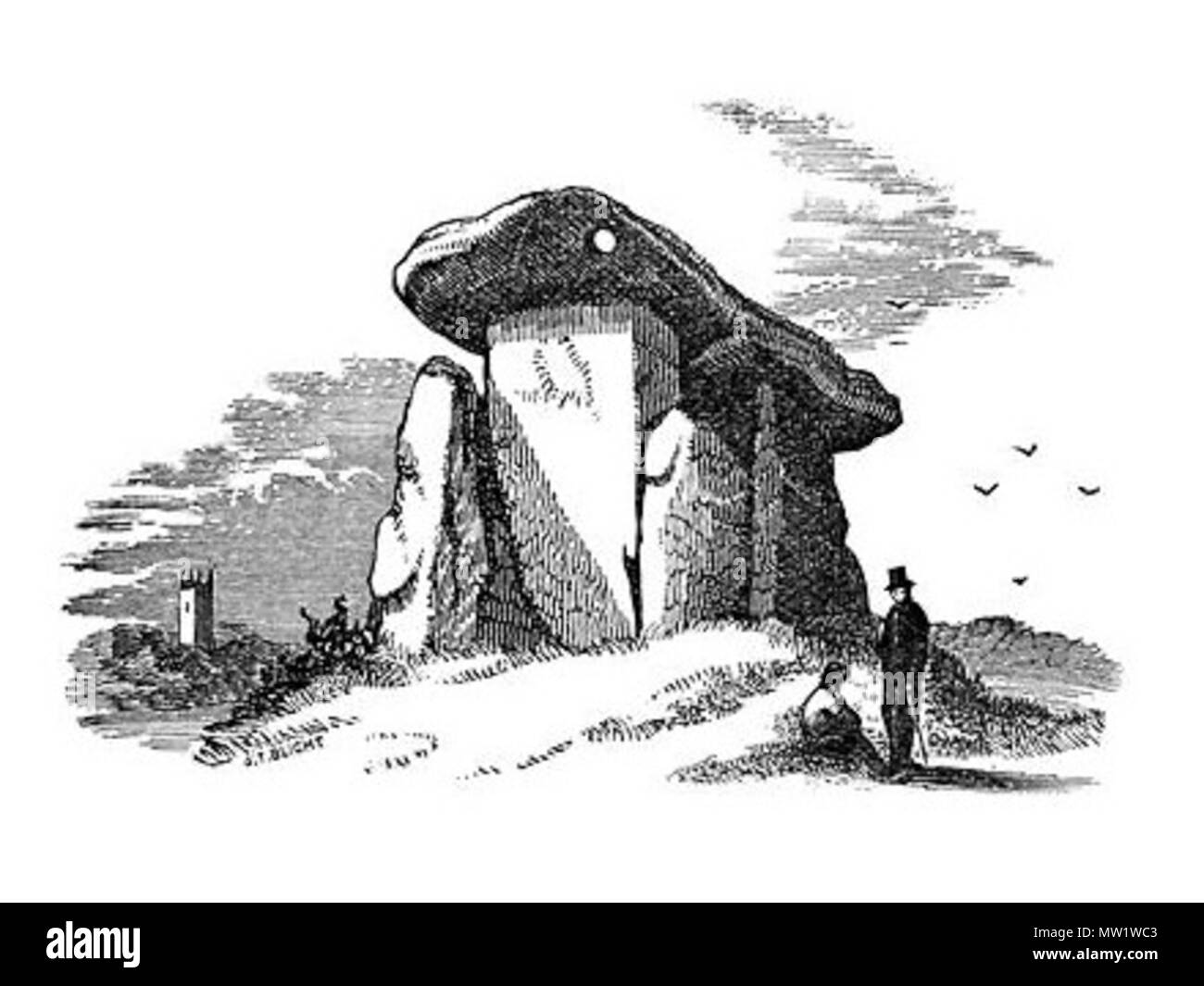 . Quoit Trethevy - Liskeard - Cornwall - REGNO UNITO . 1872. William Copeland Borlase (1848-1899) 614 Trethevyborlase3 Foto Stock