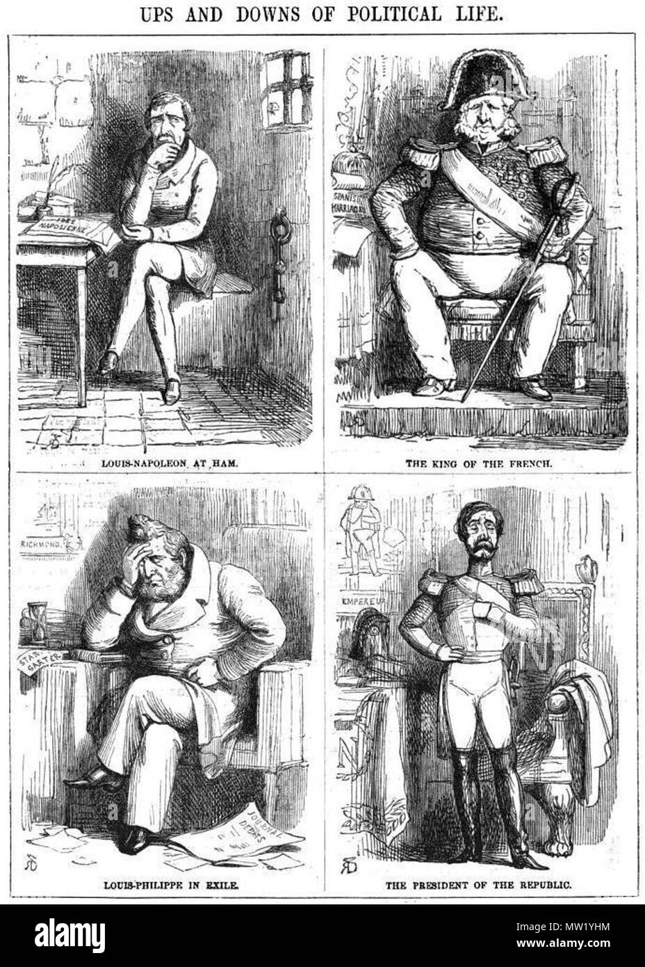 . "Alti e bassi della vita politica." . 1849. Sconosciuto 621 vicissitudini della vita politica Foto Stock