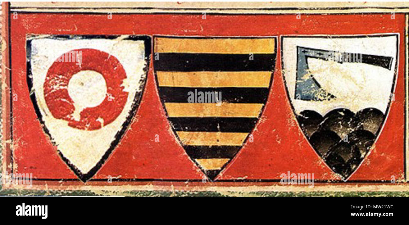 . Deutsch: Wappen der Kuenringer, Zwettler Bärenhaut, 1310/20 . 1310/1320. Anonimo 641 Wappen Kuenringer Foto Stock