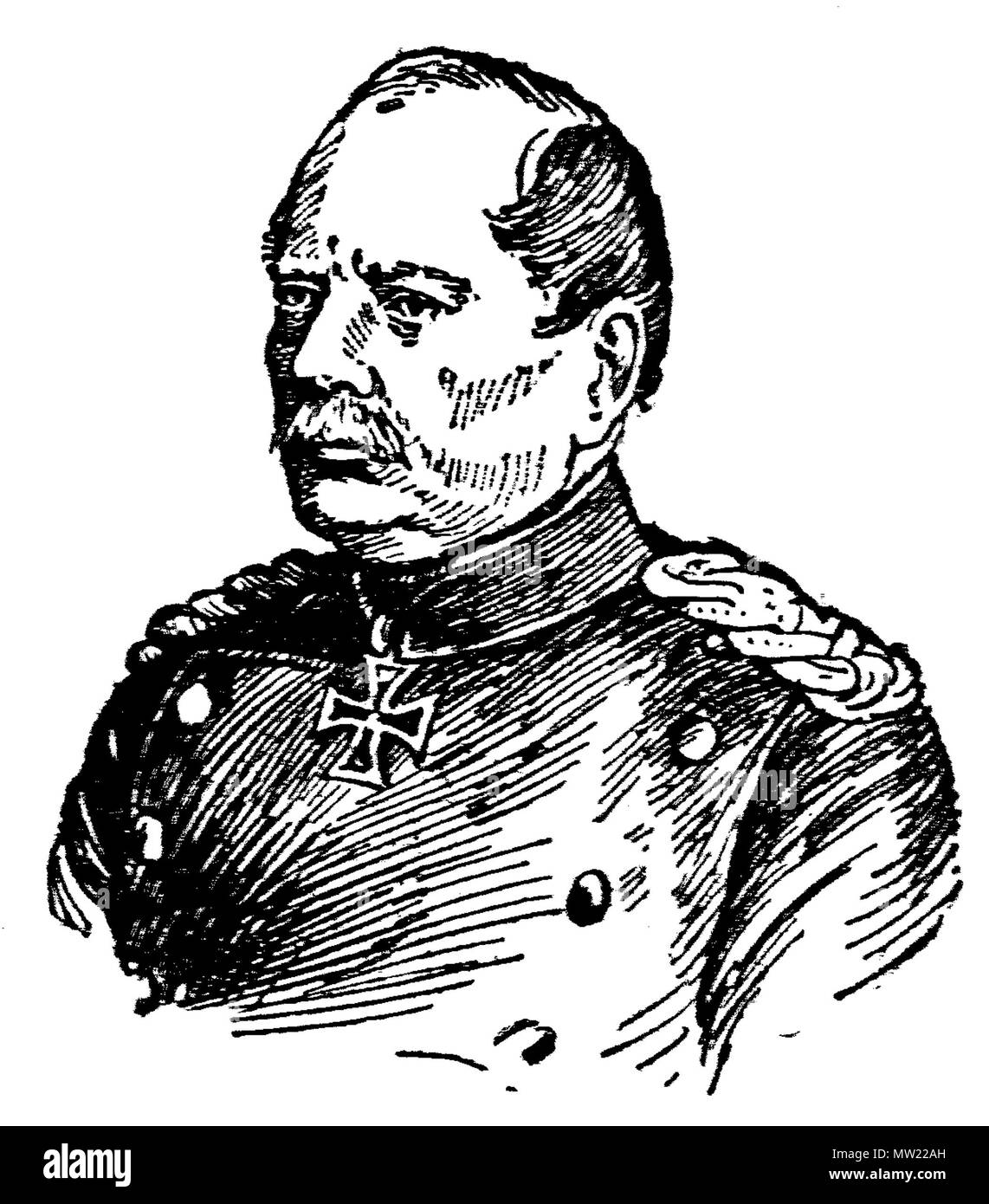 . Deutsch: Agosto v. Il Werder (1808-1887) Inglese: Agosto v. Il Werder (1808-1887) Français : Agosto v. Il Werder (1808-1887) . 1892. J. Scheibert 644 August von Werder Foto Stock