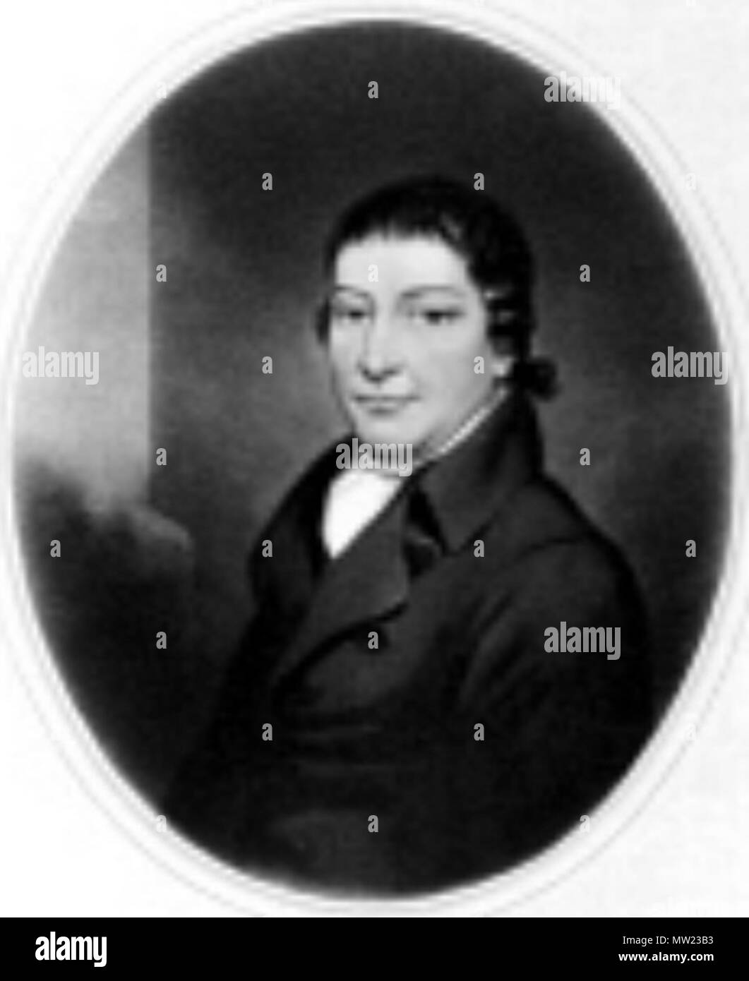 Inglese: William Radcliffe (1761-1842) era un inventore britannico e autore  del saggio origine del nuovo sistema di fabbricazione, comunemente  denominato Power telaio per la tessitura. 1825. Sconosciuto 649 William  Radcliffe Foto stock - Alamy