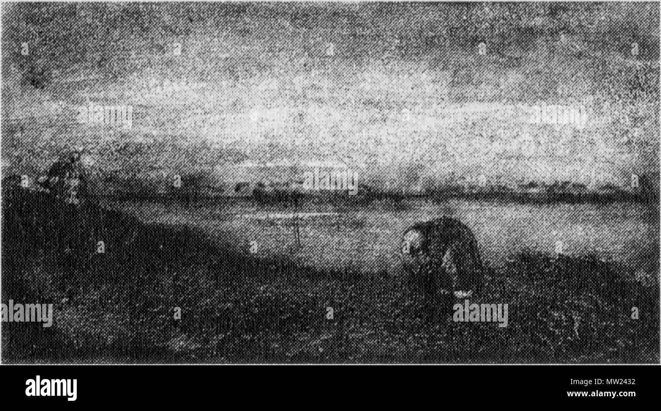 . Nederlands: Boerin in landschap. Pennello e inchiostro marrone su carta. 8 × 15 cm (3,1 × 5,9 in). Huidige verblijfplaats onbekend. circa 1904. Theo van Doesburg (1883-1931) nomi alternativi Christian Emil Marie (Emile) Küpper, I.K. Descrizione Bonset architetto olandese, pittore, disegnatore e scrittore Data di nascita e morte 30 Agosto 1883 7 marzo 1931 Luogo di nascita e morte Utrecht Davos periodo di lavoro lavoro 1899-1931 posizione Amsterdam (1899-1914), Amersfoort (settembre 1908), Apeldoorn (luglio 1910), Fort bij Veldhuis (Heemskerk) (Luglio 1914), Groesbeek (Maggio 1915-giugno 1915, settembre 1916), Utre Foto Stock