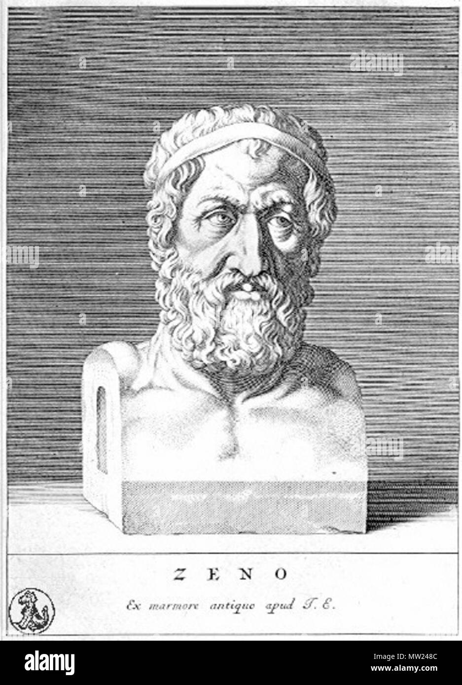 . Inglese: Zeno di Citium, filosofo greco . 1801 o più vecchi. Questo file è privo di informazioni sull'autore. 660 Zeno di Citium Foto Stock
