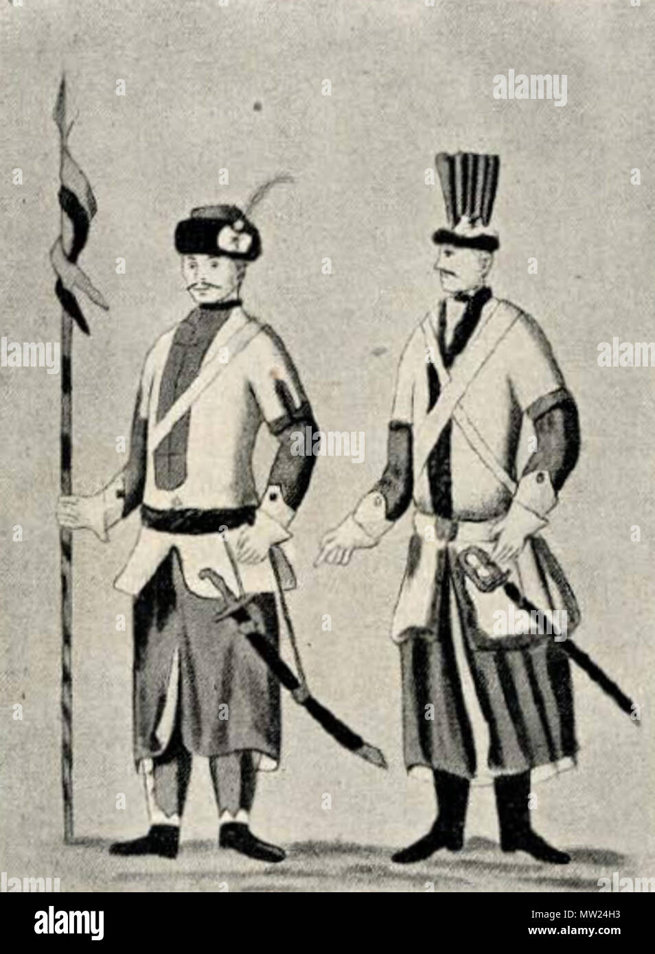 . Ho Ułan pocztowy pułku ułanów nadwornych płk Mustafy Baranowskiego - sztych z 1781 r . Il 29 gennaio 2012. Eseguire la scansione i montaż Lonio17 662 Zolnierze punadw 1 Foto Stock