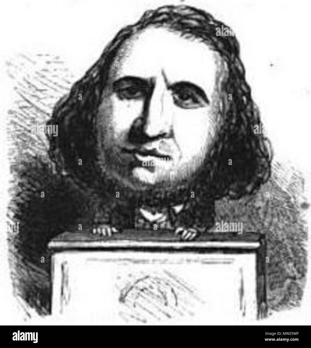 . Français : Caricatura d'Auguste Avondo en 1848-49, par Cham. 1850. Cham (Amédée de Noé) 65 Auguste Avondo par Cham Foto Stock