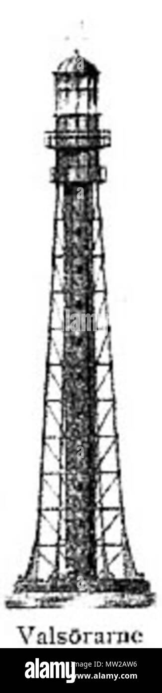 . Svenska: Ritning av Valsörarna fyren ho Bottniska viken inglese: Disegno illustrante il faro Valsörarna nel Golfo di Botnia Suomi: Valassaren majakka, piirustus . Il 10 novembre 2011. Sconosciuto 625 Valsorarna Foto Stock
