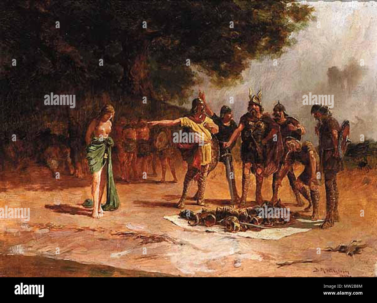 . I Vichinghi' tesoro . 1886. Bror Anders Wikstrom 646 Wikstrom Vichinghi accaparrare 1886 Foto Stock