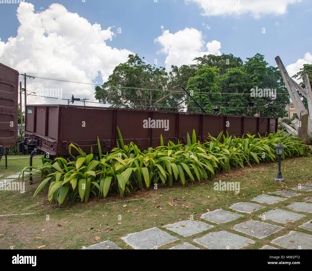I veicoli del Treno Blindato catturato dalle forze di Fidel Castro e che Guevera alla battaglia di Santa Clara a Cuba Foto Stock