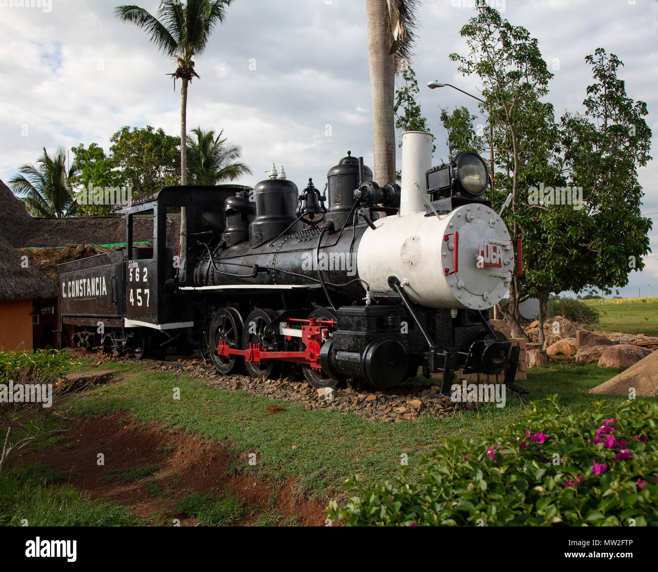 Ex cubano-americana (zucchero Constância centrale) locomotiva a vapore No.562 457 Foto Stock
