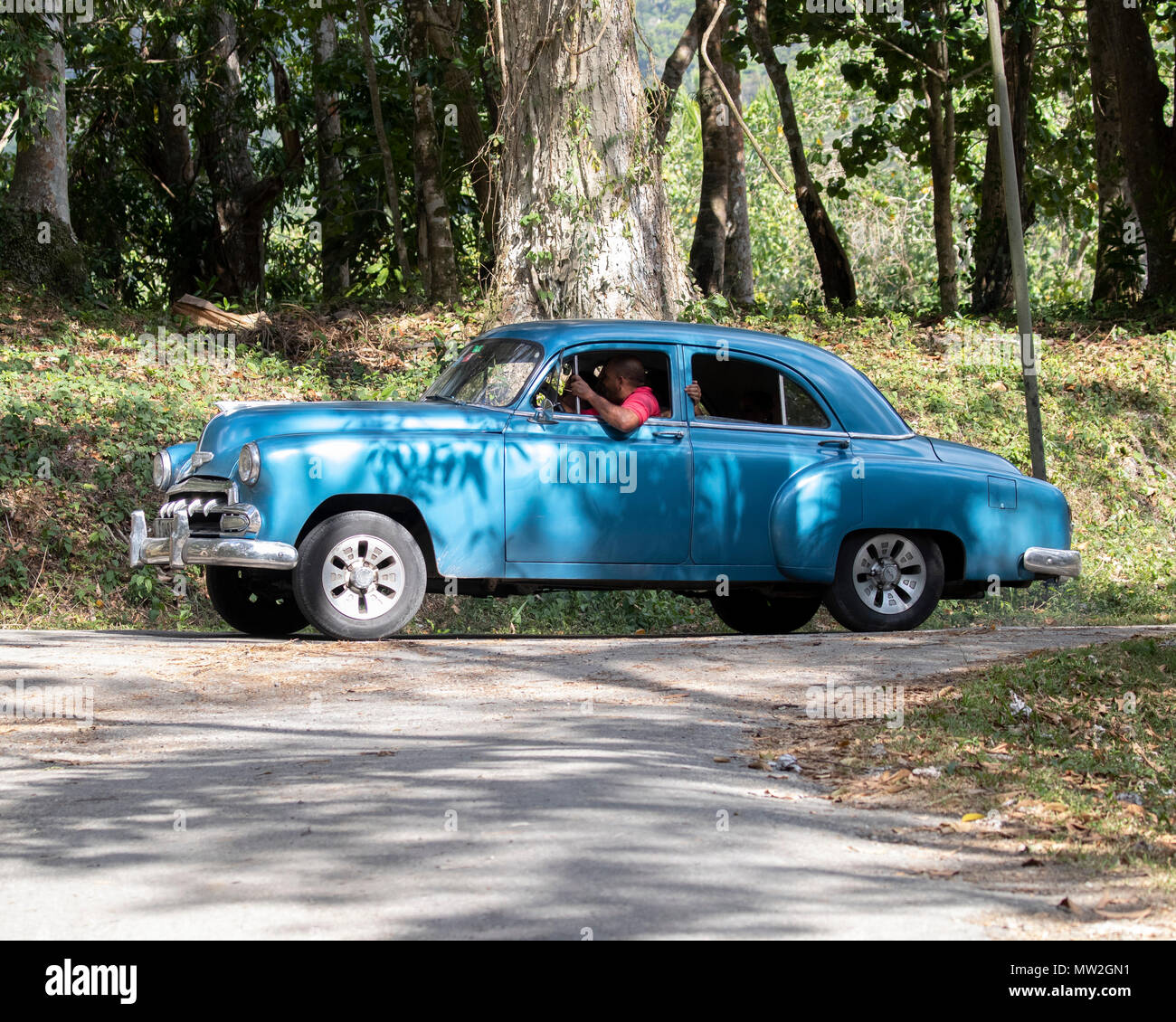 Uno di Cuba il famoso American Classic Cars degli anni cinquanta Foto Stock