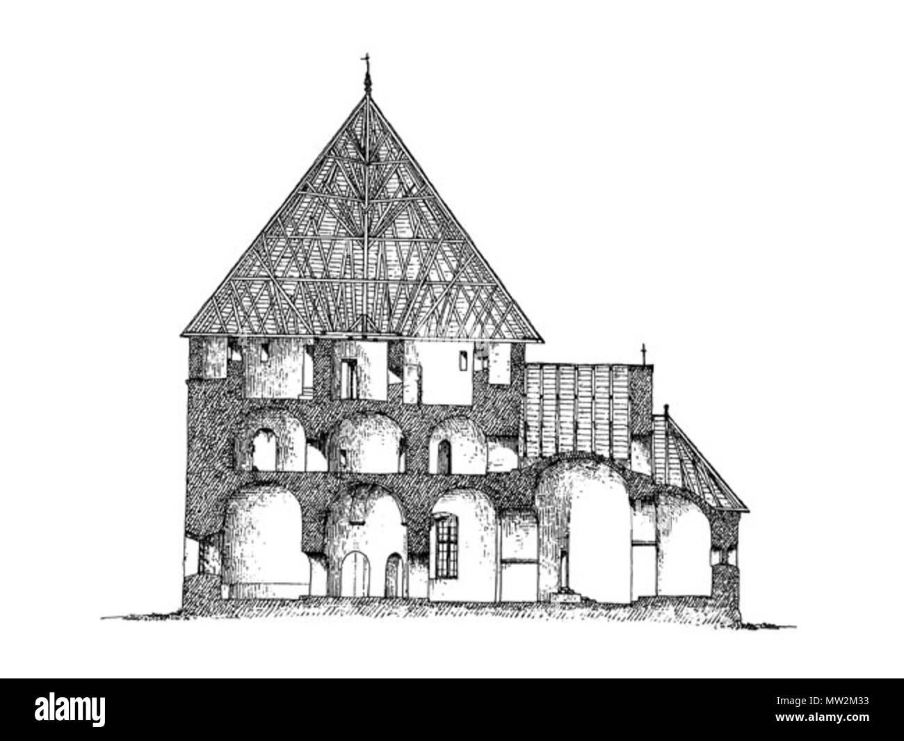 664 Østerlars Kirke, 1878 Foto Stock