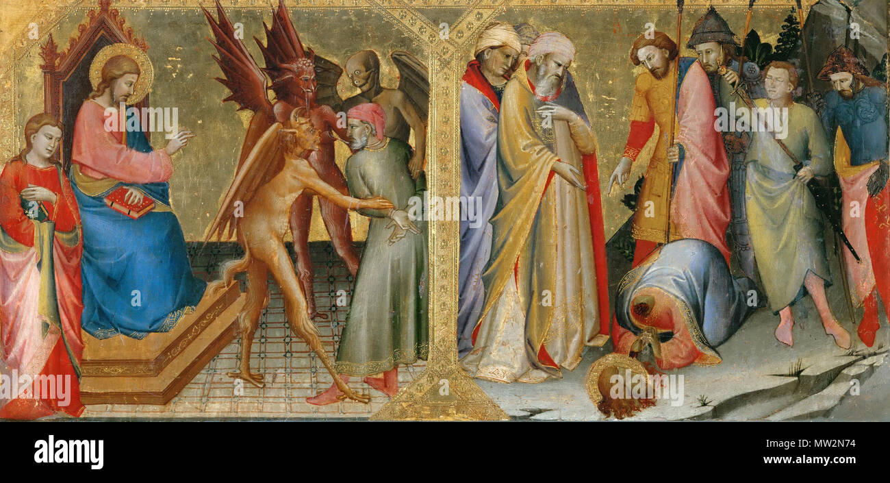 . Inglese: Lorenzo Monaco. Saint James e Hermogenes. Il Martirio di San Giacomo, 1387-8, Louvre . 7 aprile 2009, 01:00:00. Lorenzo Monaco (circa 1370-circa 1425) nomi alternativi Don Lorenzo Monaco, Lorenzo degli Angeli (?), nome di nascita: Pietro di Giovanni Descrizione pittore italiano, affresco pittore e illuminatore manoscritto Data di nascita e morte circa 1370 circa 1425 Luogo di nascita e morte Siena Firenze sede di lavoro la Chiesa di Santa Maria degli Angeli di Firenze competente controllo : Q155376 VIAF: 65534709 ISNI: 0000 0000 8389 6076 ULAN: 500026261 LCCN: N87877097 NLA: 35641512 WorldCa Foto Stock