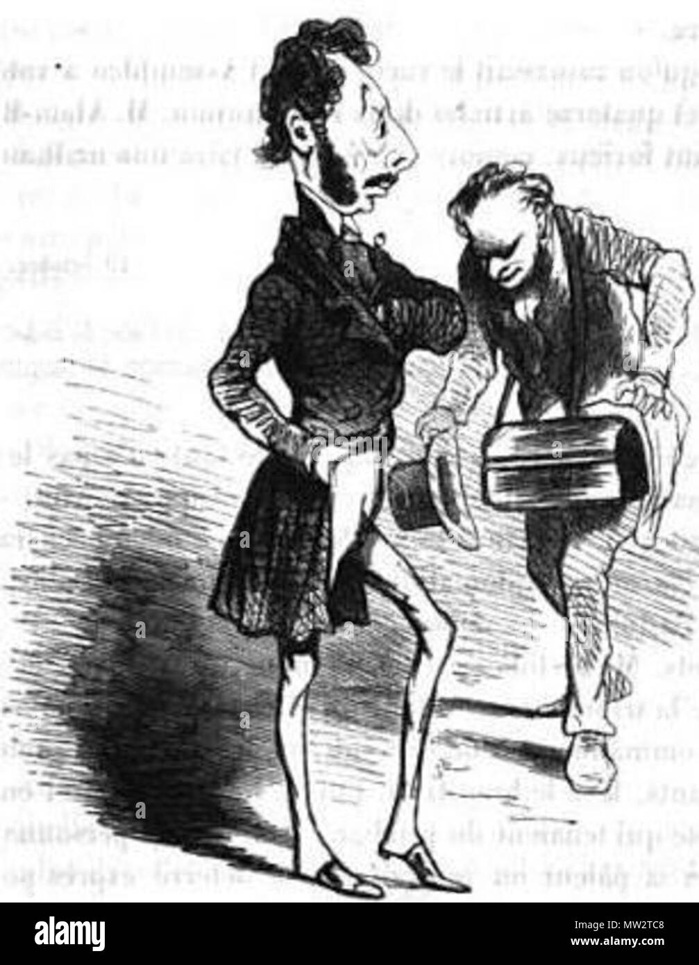 . Français : Caricatura d'Etienne Arago, par Cham. 1850. Cham (Amédée de Noé) 196 Etienne Arago par Cham Foto Stock