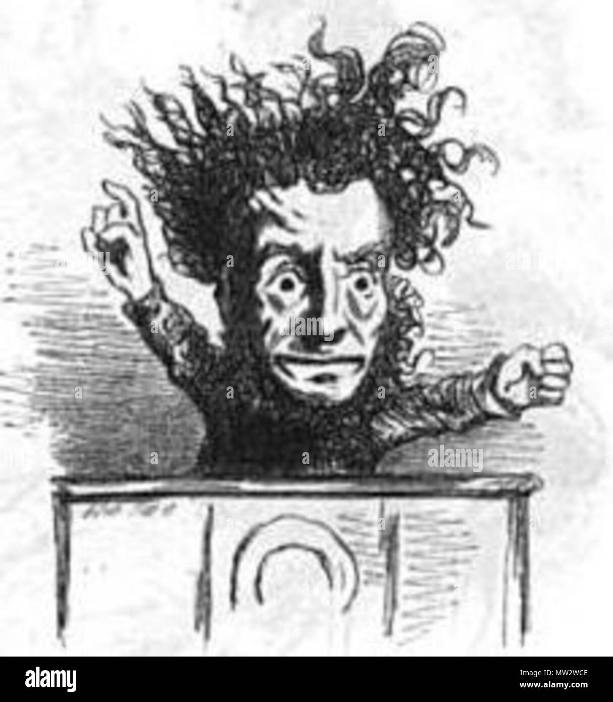 . Français : Caricatura de Germain Sarrut (1800-1868) par Cham. 1850. Cham (Amédée de Noé) 241 Germain Sarrut par Cham Foto Stock