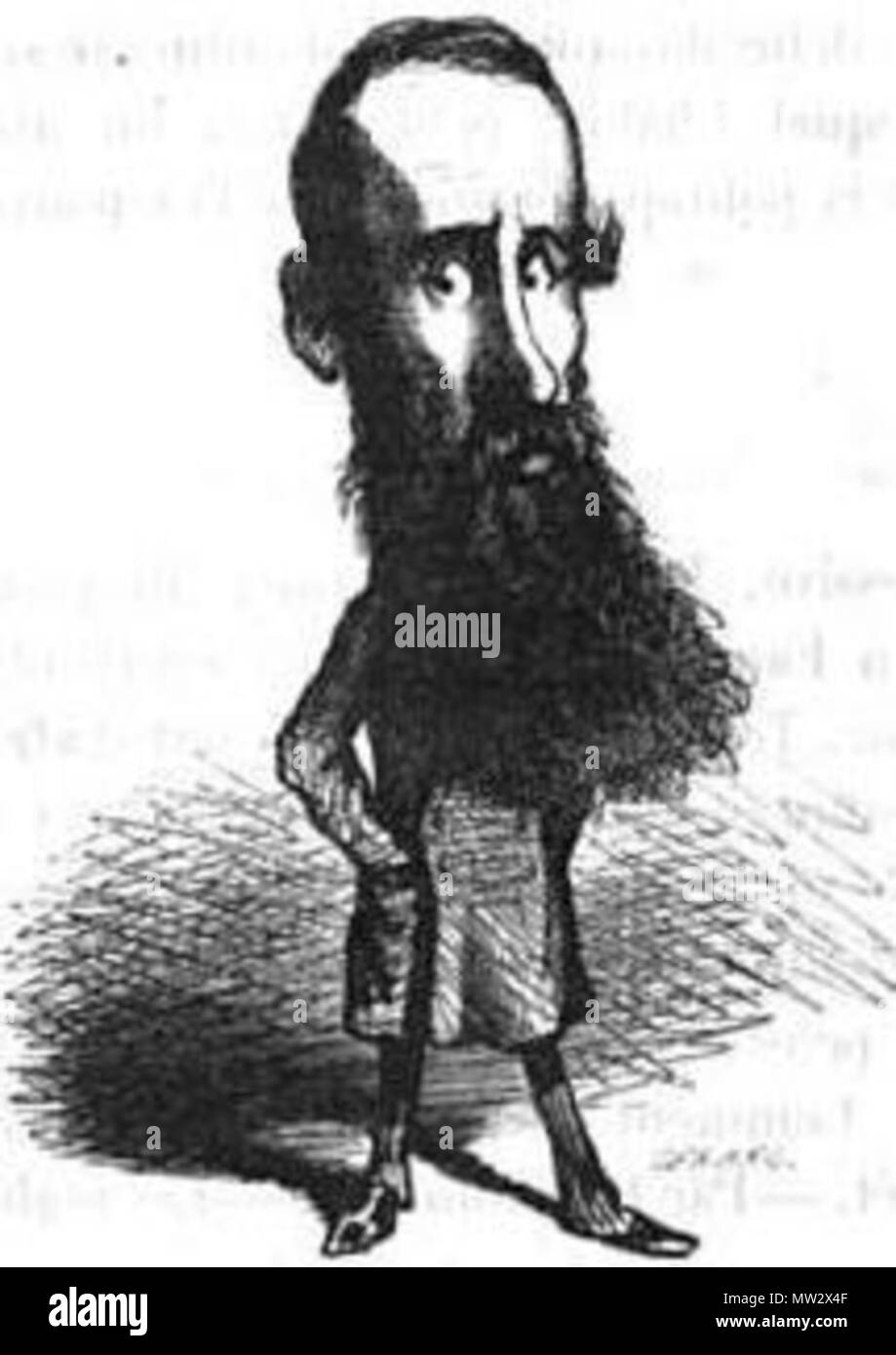 . Français : Caricatura de Jean Louis Greppo (1810-1888), par Cham. 1850. Cham (Amédée de Noé) 254 Greppo par Cham Foto Stock