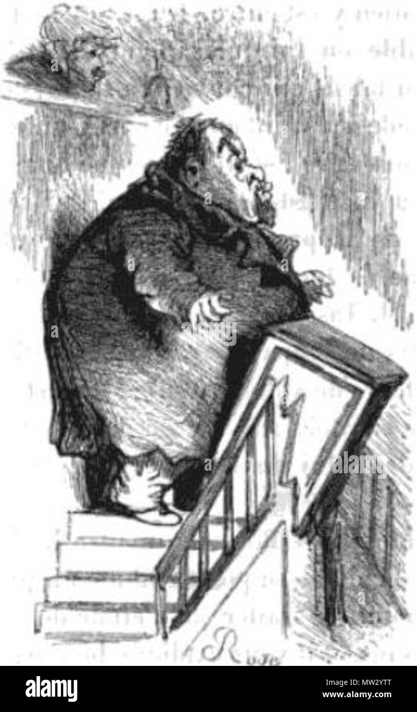 . Français : Caricatura d'Antony Thouret (1807-1871) par Cham. 1850. Cham (Amédée de Noé) 605 Thouret par Cham Foto Stock