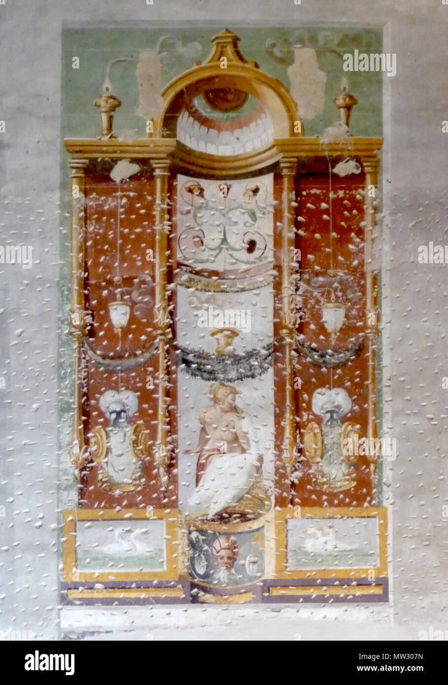 . Inglese: affreschi della Villa Badoer di Fratta Polesine, provincia di Rovigo, dal pittore Giallo Fiorentino, a metà del XVI secolo. Italiano: Affreschi di Villa Badoer a Fratta Polesine - Rovigo), del pittore Giallo Fiorentino, a metà del XVI secolo. circa 1560 (foto 2009-08-16 ). Giallo Fiorentino (elab. Da Marcok / it.wikipedia) 633 Villa Badoer Fratta Polesine affreschi Giallo Fiorentino grottesche n01 Foto Stock