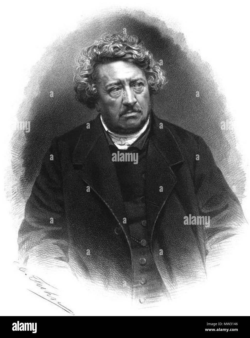 . Pierre Leroux. Il rotocalco d'après une photographie de Carjat. 1865. Carjat (d'après) 483 Pierre Leroux Foto Stock