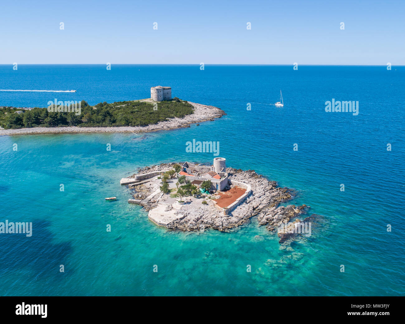 Fort Arza in Montenegro, nei pressi dell'isola di Mamula Foto Stock