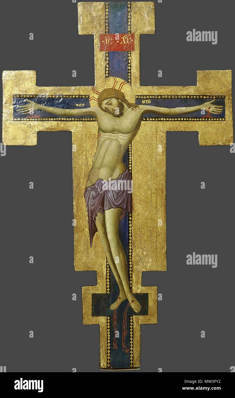 . Inglese: Maestro dei crocifissi blu. Croce dipinta, lato A. 13c. Umbria 83.2x52.5, Walraf Richartz Museum di Colonia . 12 aprile 2012, 17:58:26. Maestro dei crocifissi blu 405 Maestro dei crocifissi blu. Croce dipinta, lato A. 13c. Umbria 83.2x52.5, Walraf Richartz Museum di Colonia Foto Stock