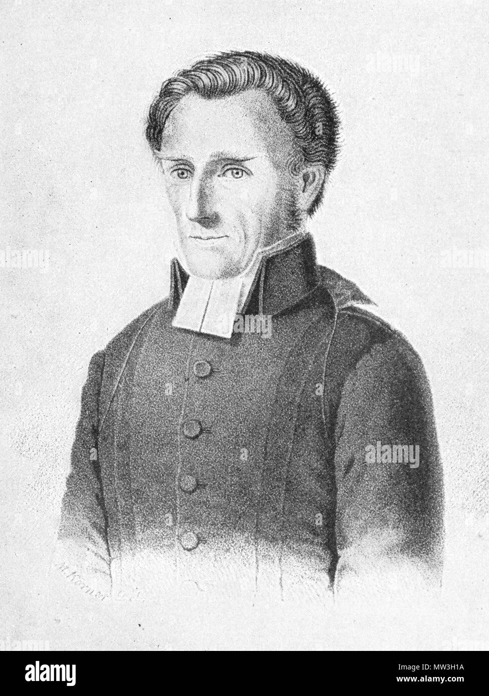 . Inglese: Dean Pietro Wieselgren. Svenska: Domprosten Pietro Wieselgren. Xix secolo. Sconosciuto 476 Per Wieselgren Foto Stock