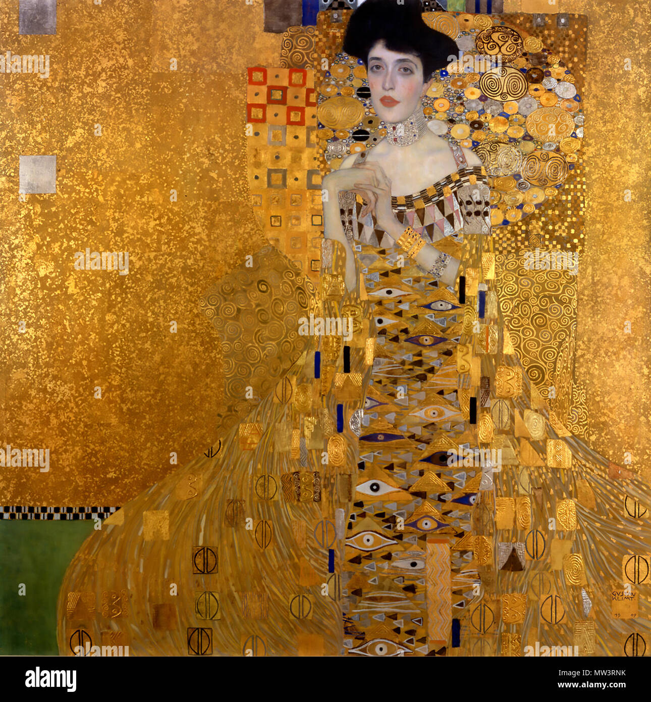 GUSTAV Klimt (1862-1918) austriaco pittore simbolista. Il suo ritratto 1907 "Adele Bloch-Bauer' che venduto per £ 35milioni di euro presso la Neue Galerie di New York, nel 2006. Foto Stock