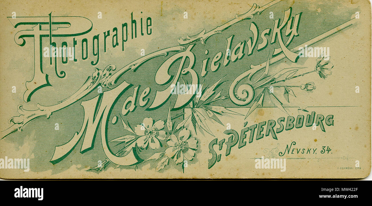 384 M. de Bielavsky - scheda stereo (retro) Foto Stock